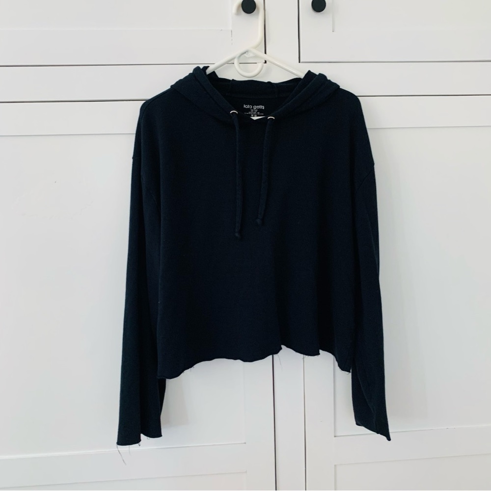 Lola Getts Black Cropped Hoodie Size 1X